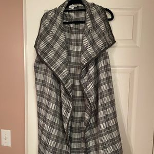 Grey and Taupe long vest-size XL